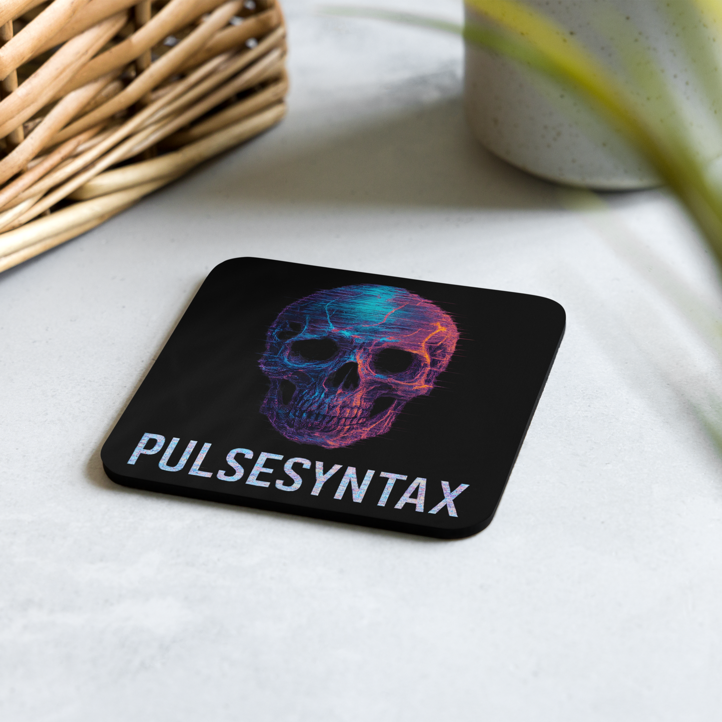 PulseSyntax - Cork-Back Coaster