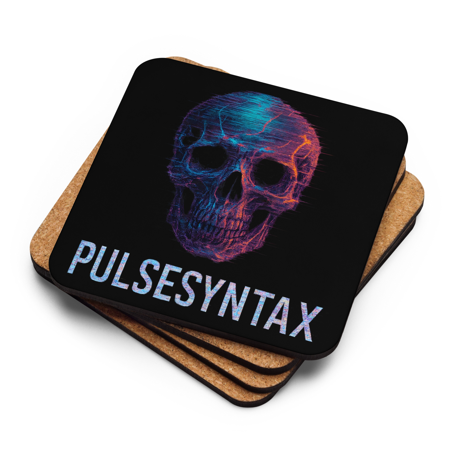 PulseSyntax - Cork-Back Coaster